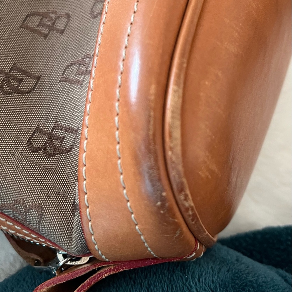 Dooney & Bourke Monogram Canvas and Leather Handbag - Picture 15 of 16